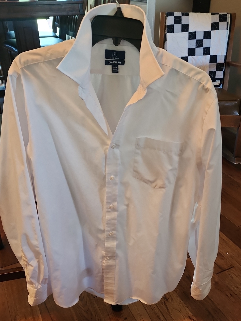 George Men’s White Classic Fit Dress Shirt